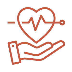 Ikonka serce na dłoni